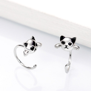 Orecchini a Perno Mini Gatto Stile Coreano, Adorabili Gioielli a Forma di Animale per Donna, da Indossare Ogni Giorno, Accessorio Regalo per Outfit Casual - Product Image 4
