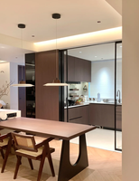 Armoire de cuisine murale modulaire de luxe italienne Doria, en contreplaqué écologique, avec évier, garantie 5 ans, quartz artificiel moderne