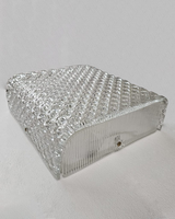 Lampe murale ou de plafond en verre cristal à texture vintage