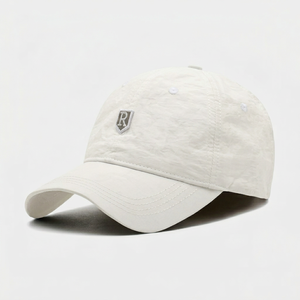 Bonnet unisexe en laine mélangée bleu marine, jacquard uni, maille, logo en caoutchouc blanc en relief, ajustement réglable, pour adulte, décontracté, extérieur - Product Image 1