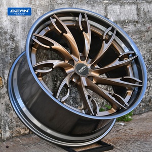 Pour <span class=keywords><strong>TESLA</strong></span> <span class=keywords><strong>Model</strong></span> <span class=keywords><strong>X</strong></span> DEAN DP149 Jantes forgées en 2 parties 21/22/23" 5X112 5X114.3 5X120 5X130 Bronze brillant Noir Jantes personnalisées - Product Image 1