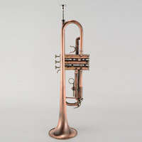 Professional Trumpet Musical Instrument Brass B Flat Antique 3 Tone Trumpet for Beginner