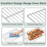 Grille de four de refroidissement en acier inoxydable Gn1/1 de remplacement Grille de cuisson Grille de grillage en acier Grille-pain Grille de four