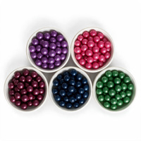 Billes de verre en porcelaine émaillée brillante, perles décoratives rondes polies et colorées pour la décoration de table de mariage ou de fête