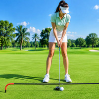 Bâton d'alignement de putting SwingPerfect en fibre de carbone, rotation à 360°, retour de position de la ligne de départ, aide à l'entraînement du face de putter, ambidextre