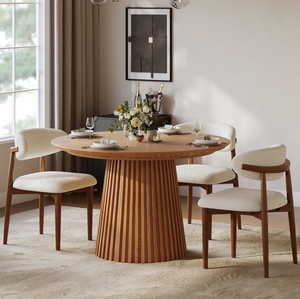 Exportations d'usine Meubles de maison en bois <span class=keywords><strong>Table</strong></span> à manger extensible élégante de 120 à 160 cm pour la maison, l'hôtel, l'espace de repas - Product Image 1