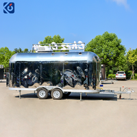 Remorque de concession BBQ personnalisée entièrement équipée, cuisine mobile pour la restauration, vente de snacks en extérieur