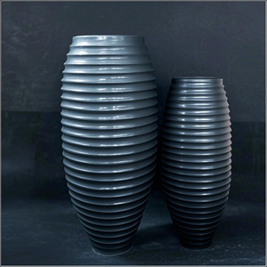 Macetas de Lujo con Acabado de Mármol, Elegantes Jarrones con Aspecto de Piedra para Decoración de Vestíbulos de Hotel, Macetas Grandes para Piso - Product Image 1