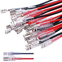Faston Quick Plug 2.8/4.8/6.3mm 110/187/250 Terminal Spade Jantan Betina Saklar Tombol LED Kabel Daya Harness Kabel