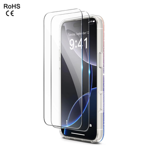 2024 venta al por mayor Anti Scratch Light Phone Protector de pantalla HD película de vidrio templado transparente para <span class=keywords><strong>iPhone</strong></span> 16 15 <span class=keywords><strong>Pro</strong></span> <span class=keywords><strong>Max</strong></span> 17 air - Product Image 1