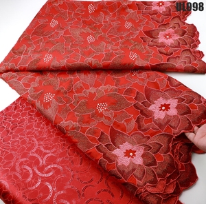 Nuovo abito da sposa Austria swiss Voile 100% poliestere Lafaya tessuto africano di pizzo francese abbigliamento donna Kanuri Dressi - Product Image 5