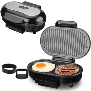 Premium Merk Raf Elektrische Burger Persplaat Stalen Mini Sandwich Broodrooster Brood Ei Koekenpan Hamburger Maker