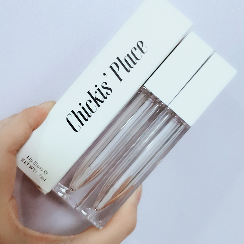 7 мл Цвет: белый, черный, блеска для губ косметические тюбики квадратная коробка изготовленный на заказ логотип блеск для губ контейнер пустой блеск для губ трубка