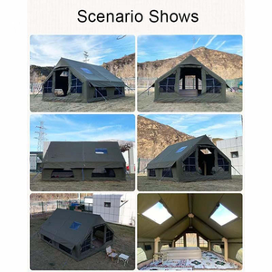 Tenda da Campeggio Gonfiabile per 8-10 Persone, 12 Piedi Quadrati, Quattro Stagioni, Doppio Strato in Tessuto Oxford con Foro per Stufa e Pompa Gonfiabile - Product Image 4