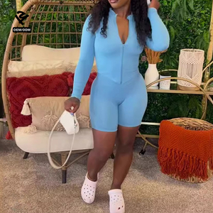 Bộ đồ tập thể thao nữ F240739 có khóa kéo, áo bó sát dài tay, bộ đồ yoga hai mảnh - Product Image 4