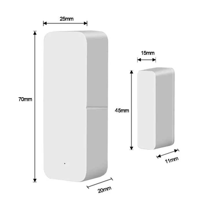 Tuya Zigbee Door Sensor Zigbee Door Window Magnetic Sensor with Alarm Sound for Home Security