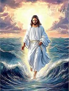 Gesus Pray Cross 5D Diamond Painting Kit Full Drill <span class=keywords><strong>arte</strong></span> religiosa per adulti fai da te fede cristiana - Product Image 6