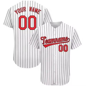Camiseta de béisbol personalizada, azul, roja, blanca, con nombre y número, ropa deportiva de equipo, uniforme de equipo de manga corta - Product Image 4
