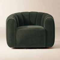 Fauteuil d'appoint moderne en velours, confortable et contemporain, idéal pour la maison, le bureau, la villa, le salon ou la chambre.