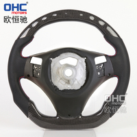 Volant à LED pour Bmw E90 E92 E91 E93 M3 Série 3 2011 335i 320i Volant en fibre de carbone Moteurs Ohc