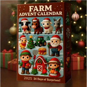 Calendario de Adviento de Granja 2025, 24 Días de Sorpresas, Adornos Colgantes de Acrílico, Decoración para Árbol de Navidad, Regalo para Niños - Product Image 5