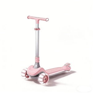 Trottinettes <span class=keywords><strong>électrique</strong></span>s pour enfants à 3 roues avec hauteur réglable, trottinette pliable avec roues lumineuses - Product Image 1