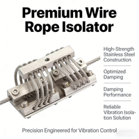 Isolateur de vibrations multi-axes Camelbell GS en acier inoxydable 304 avec âme en câble métallique anticorrosion pour applications marines et aéronautiques difficiles
