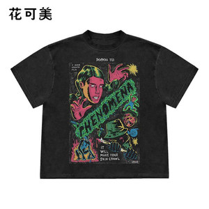 เสื้อยืดลายวินเทจสไตล์ยุโรปอเมริกันฮ่อ<span class=keywords><strong>ง</strong></span>กง ภาพยนตร์เรื่อง 'เดอะ ไลอ้อน คิ<span class=keywords><strong>ง</strong></span>' และ 'เท็กซัส แชนซอว์ มาสแซคเคอเร' พิมพ์ลายอเมริกันเรโทร น้ำหนัก 220 กรัม - Product Image 4