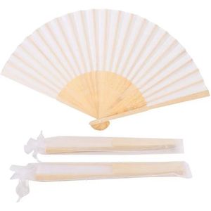 Pastel Shiny China Hand Fan Bamboo Crafts Gift Plastic Promotional Product - Product Image 2