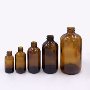 Vente en gros de flacons en verre ambré Boston ronds de 15 ml à 240 ml avec pompe pulvérisateur à gâchette - Product Image 4