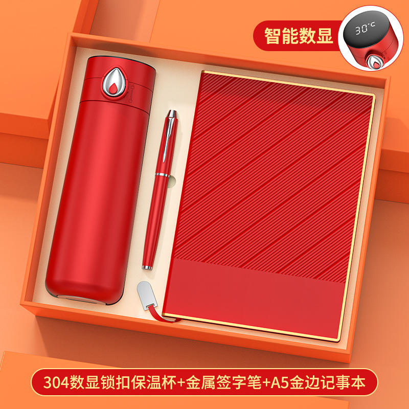 Coffret cadeau stylo et carnet en forme de larme rouge (No.3)