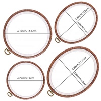 Cerceaux de broderie, point de croix, anneau, ensemble de cercles en bois imitant le cadre d'affichage