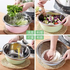 Juego de Recipientes de Acero Inoxidable Xinrong de 3 Piezas, Coloridos, Gruesos y Profundos, para Uso Doméstico en la Cocina - Product Image 3