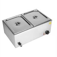 Équipement pour Traiteur Chauffe-plats Ensemble de 6 Casseroles Cuiseur de Buffet à Vapeur Électrique de Table Bain Marie