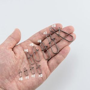 Conector de Pesca em Aço Inoxidável com Trava Dupla Reforçada para Acessórios de Linha de Pesca em Água Salgada e Doce - Product Image 6