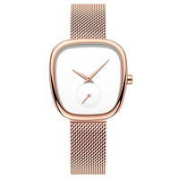 Petites montres carrées pour femmes avec chronographe, jolies montres-bracelets pour femmes, placage sous vide en acier inoxydable, quartz japonais, étanches