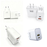 Cargador Portátil de Doble Puerto con Carga Rápida 3.0 de 30W, Enchufe EU/US, Bajo MOQ, para iPhone 15 14 17 16 Pro Max, Samsung S26 S25 Ultra, iPad