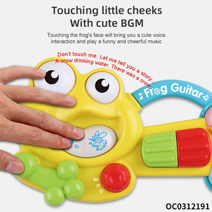 Jouet musical sensoriel pour lit <span class=keywords><strong>de</strong></span> bébé, avec clavier électronique et <span class=keywords><strong>piano</strong></span>, design grenouille <span class=keywords><strong>de</strong></span> dessin animé, pour le développement tactile et ludique du bébé - Product Image 5