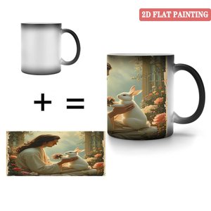 <b>Ceramic</b> <b>Mug</b> Frosted Black 11oz Heat Sensitive Daily Use Cup - Product Image 4