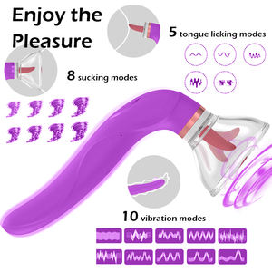 Vibrador con Succión de Clítoris, Estimulador de Clítoris con Lengua, Vibrador con Succión de Pezones, Masajeador Masturbador - Product Image 5