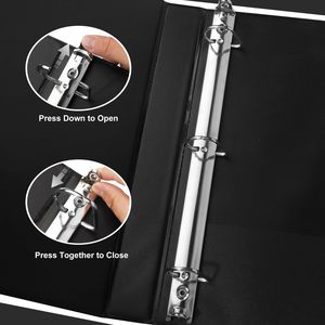 PVC văn phòng tùy chỉnh rõ ràng Túi punchless dữ liệu bài hiển thị easel padfolio danh mục đầu tư trường hợp 1 inch Vòng O D 3 vòng xem chất kết dính - Product Image 4