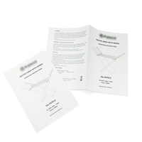 Dépliant a5 personnalisé de haute qualité en noir et blanc, manuel d'instruction du produit, cahier de spécifications d'impression