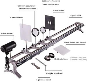 물리 광학 실험을 위한 완벽한 플라스틱 광학 벤치 세트 대형 오목-볼록 렌즈 OEM 맞춤형 실험 용품 - Product Image 1