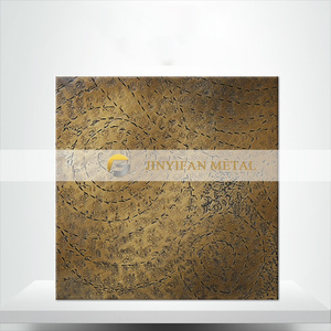 M101 Hammered Copper <strong>Sheet</strong> Wall <strong>Cladding</strong> Decorative 304 <strong>Metal</strong> <strong>Sheet</strong> for Wall and Home Decoration Manufacturer Indian Factory - Product Image 6