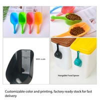 Vente en gros d'usine, pelle à nourriture pour animaux de compagnie en plastique écologique de haute qualité avec logo personnalisé, 500 g