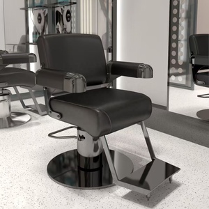 Fauteuil de coiffure, exclusif salon de coiffure, fauteuil de rasage et de coupe de cheveux haut de gamme pour hommes, tabouret relevable et rotatif - Product Image 3
