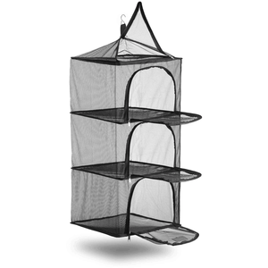 4 Layer Mesh Hanging Herb Drying Rack Dry Net with Zippers