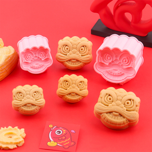 Molde para Pastel de Luna con Diseño de Danza del León, Cortadores de Galletas de Plástico con Forma de Dibujos Animados en 3D, para Pasteles Impresos DIY - Product Image 6