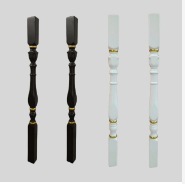 Simple moderne nouveau Style chinois lumière luxe main courante en bois massif Bussen escalier rambarde pour Villa intérieur château gonflable