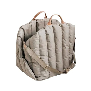 Lits pour chiens élégants et moelleux, respirants, avec motif uni, en fausse fourrure de coton amovible et lavable, confort toutes saisons pour animaux de compagnie - Product Image 1